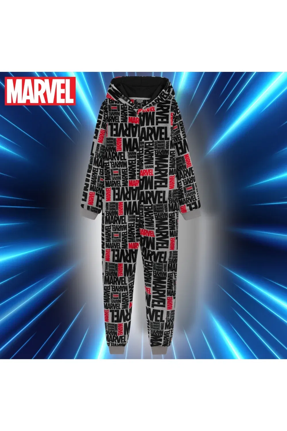 Однотонный слитный костюм с капюшоном Marvel, мультиколор — фото 3