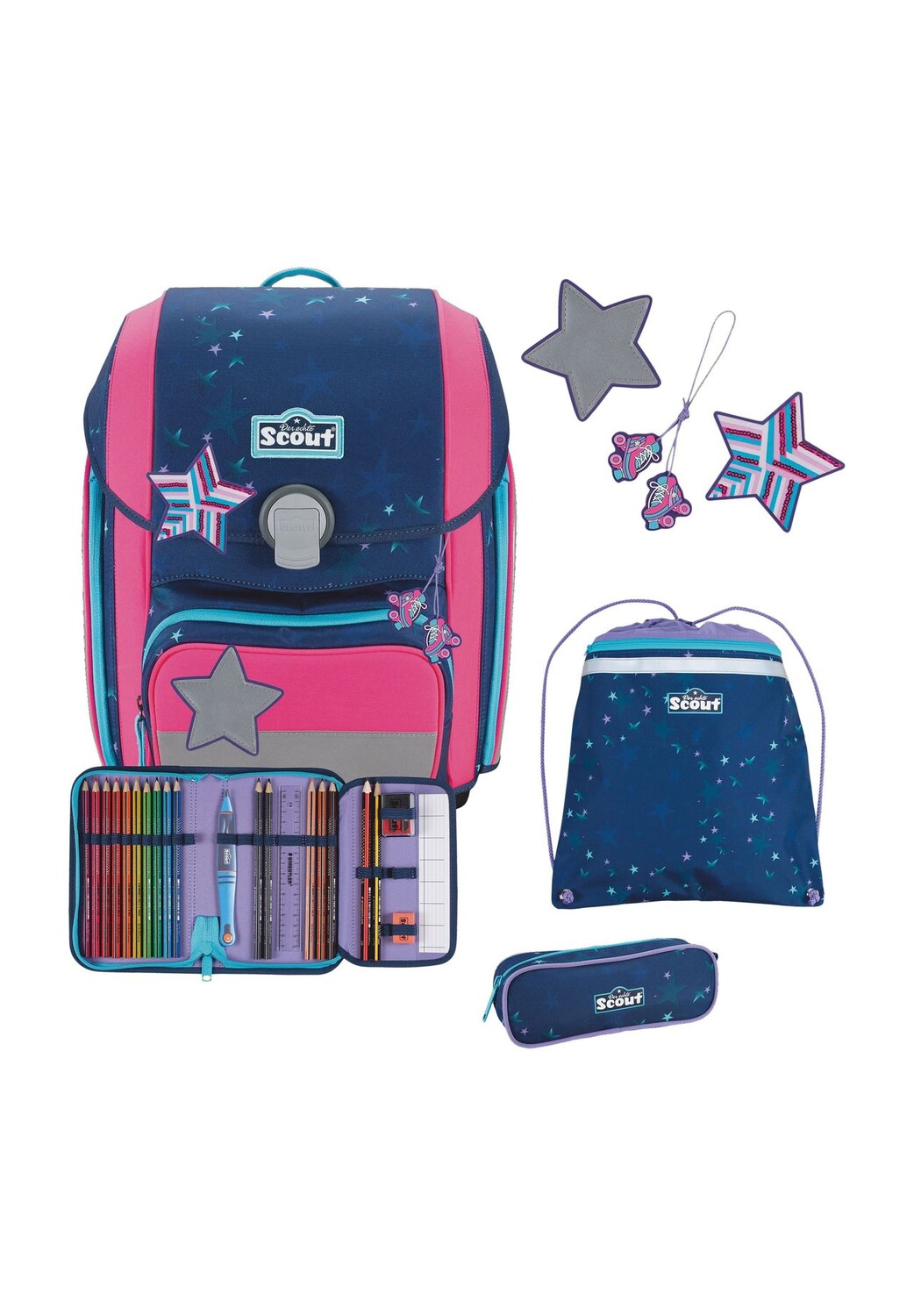 

Набор школьных сумок, 4 шт Scout, цвет Pretty Star