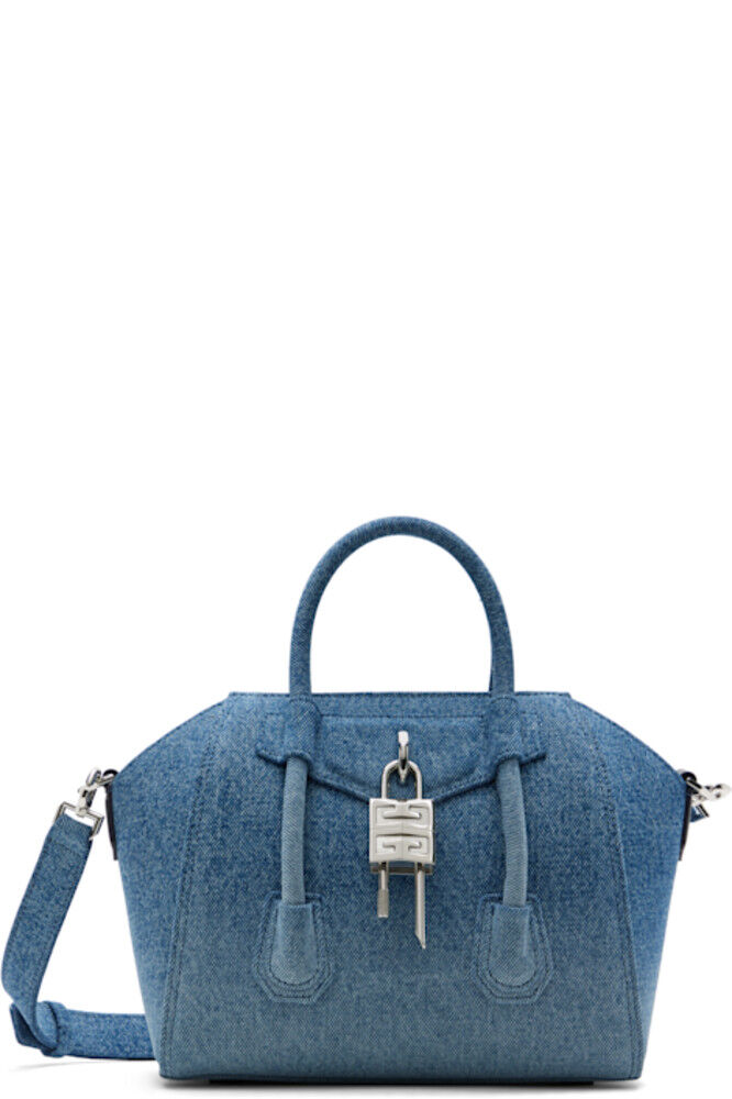 

Синяя мини-сумка Antigona Lock Givenchy