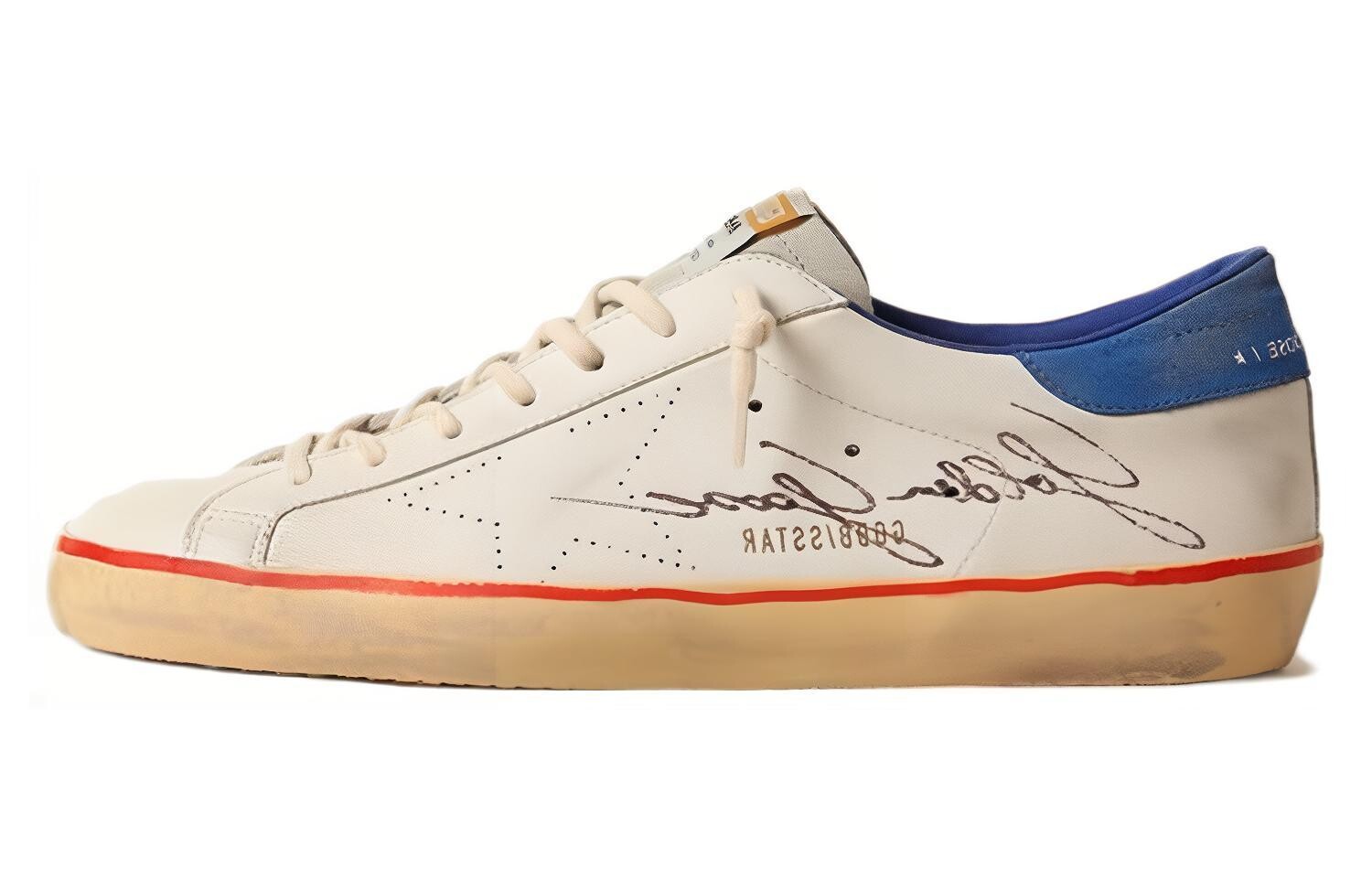 

Кроссовки Golden Goose Super-Star Skateboarding Shoes Men Low-top White, белый/синий