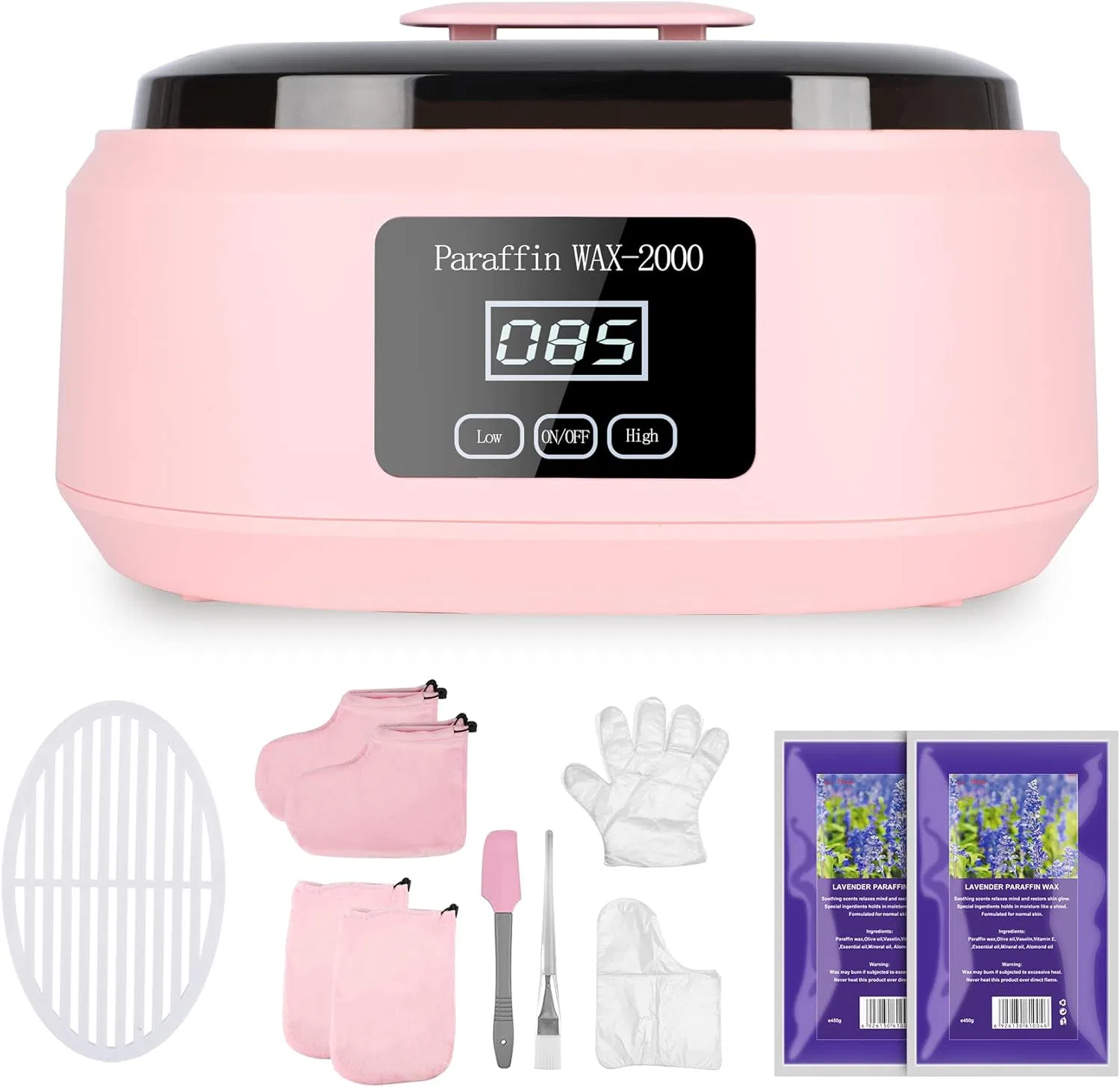 Парафиновая ванна для рук и ног Boadw, 3.4 л, розовая ‎Boadw, Pink