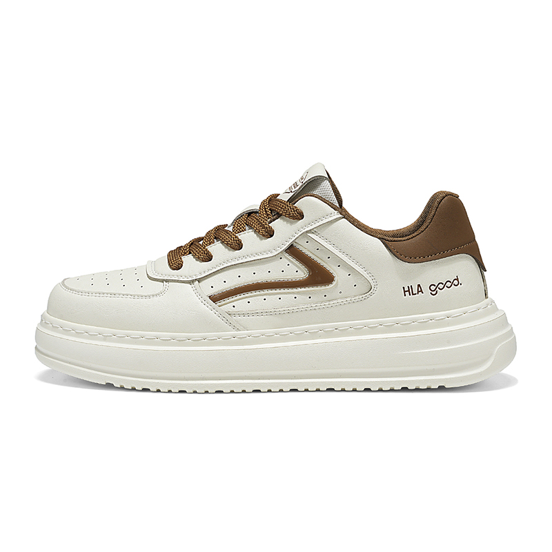 

HLA Низкие скейтерские кроссовки мужские бежево-коричневые, цвет Beige Brown