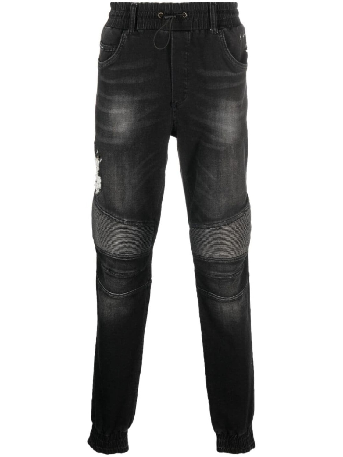 

Philipp Plein зауженные джинсы с кулиской, черный