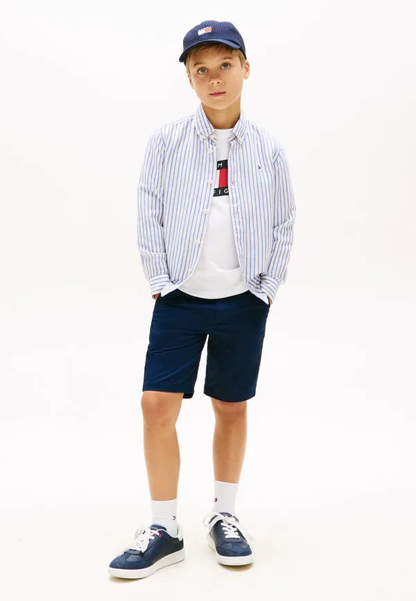Рубашка в полоску из льняной смеси на пуговицах Tommy Hilfiger, Empire Blue — фото 2