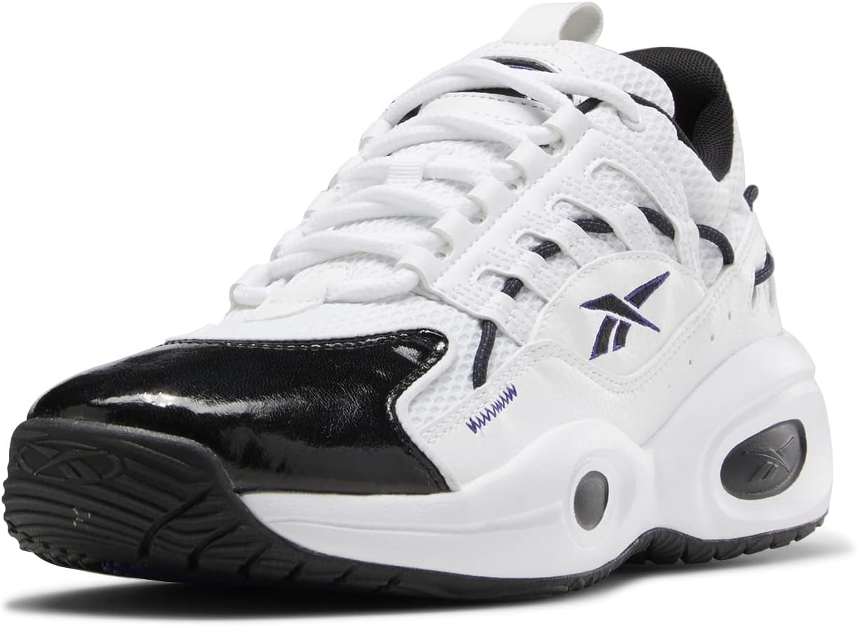 

Баскетбольные кроссовки Reebok Solution Mid для мужчин и женщин, белый/черный/фиолетовый