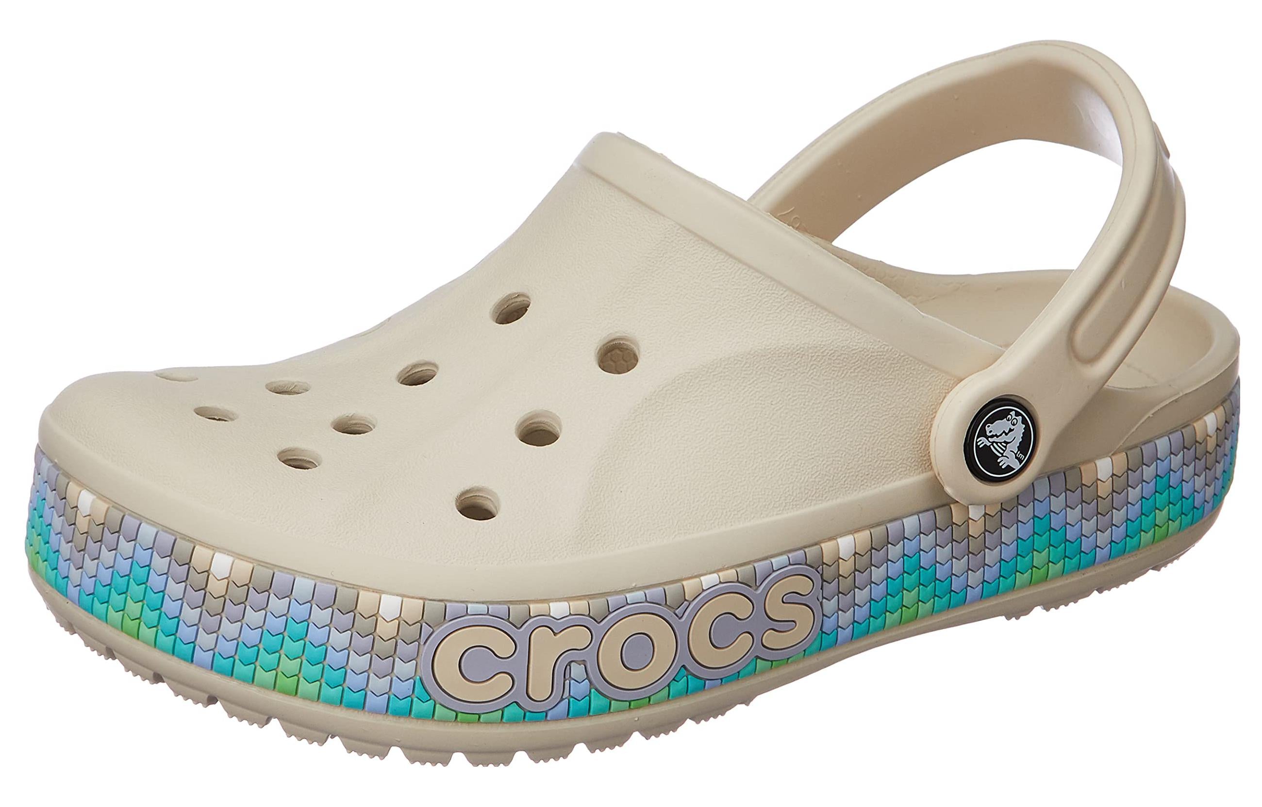 Сабо Crocs Bayaband Chevron Band Clogs 'Stucco Multi' 208100-1F8, бежевый — фото 4