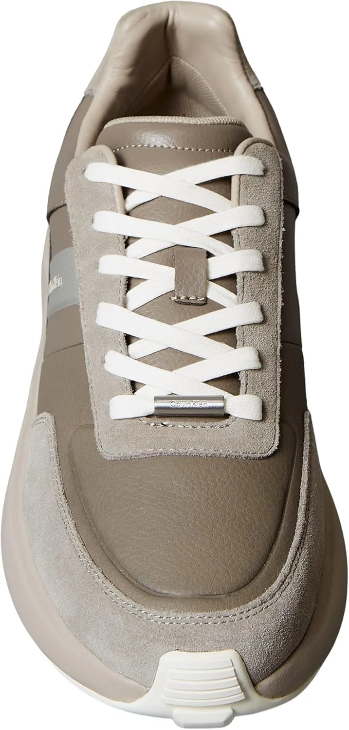 Мужские низкопрофильные кроссовки Calvin Klein City Runner с шнурком LTH Hm0hm02033, коричневый — фото 4