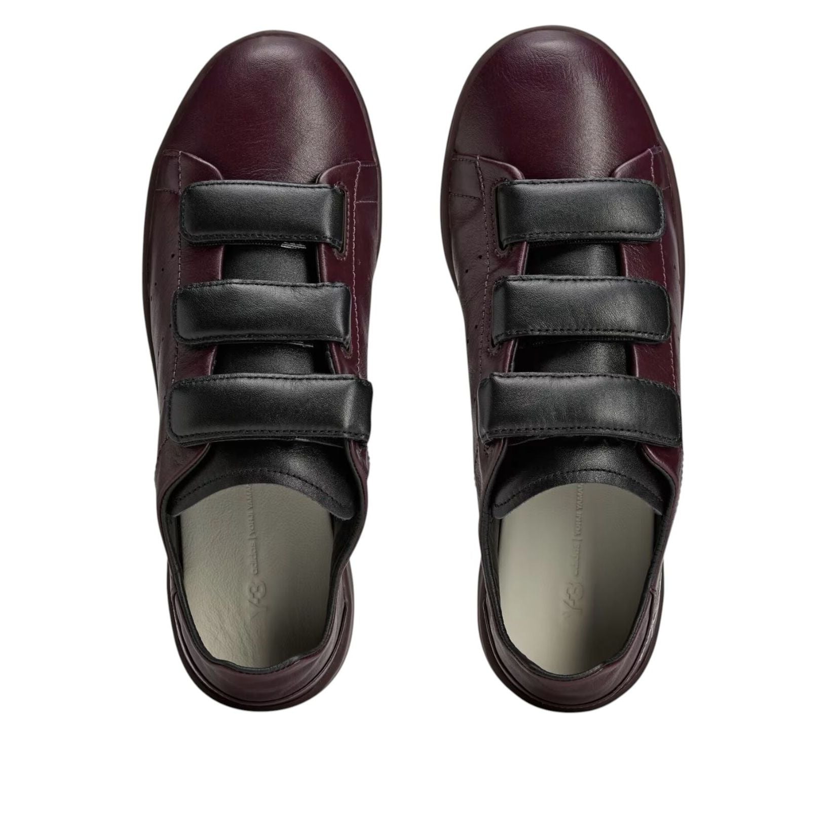 Adidas Y-3 Stan Smith Hook-And-Loop 'Shadow Maroon Black' — фото 3