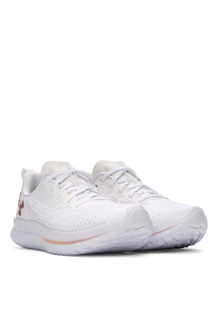 Кроссовки, для бега, Velociti 4 Under Armour, белый/розовый — фото 2