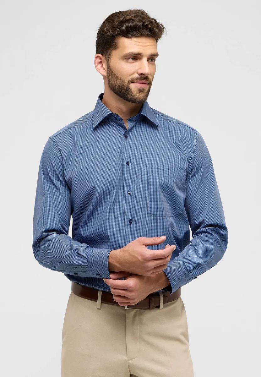

Рубашка Eterna с длинными рукавами "COMFORT FIT", серый