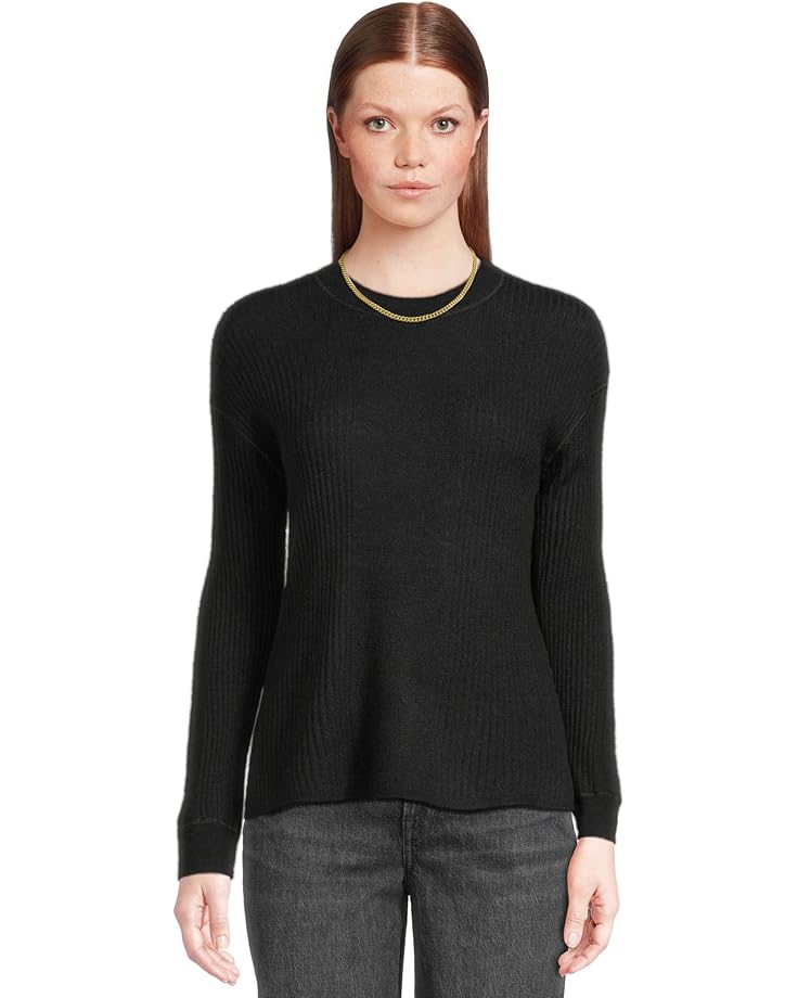 

Свитер Madewell Lightweight Alpaca Barons Varregated Rib, черный