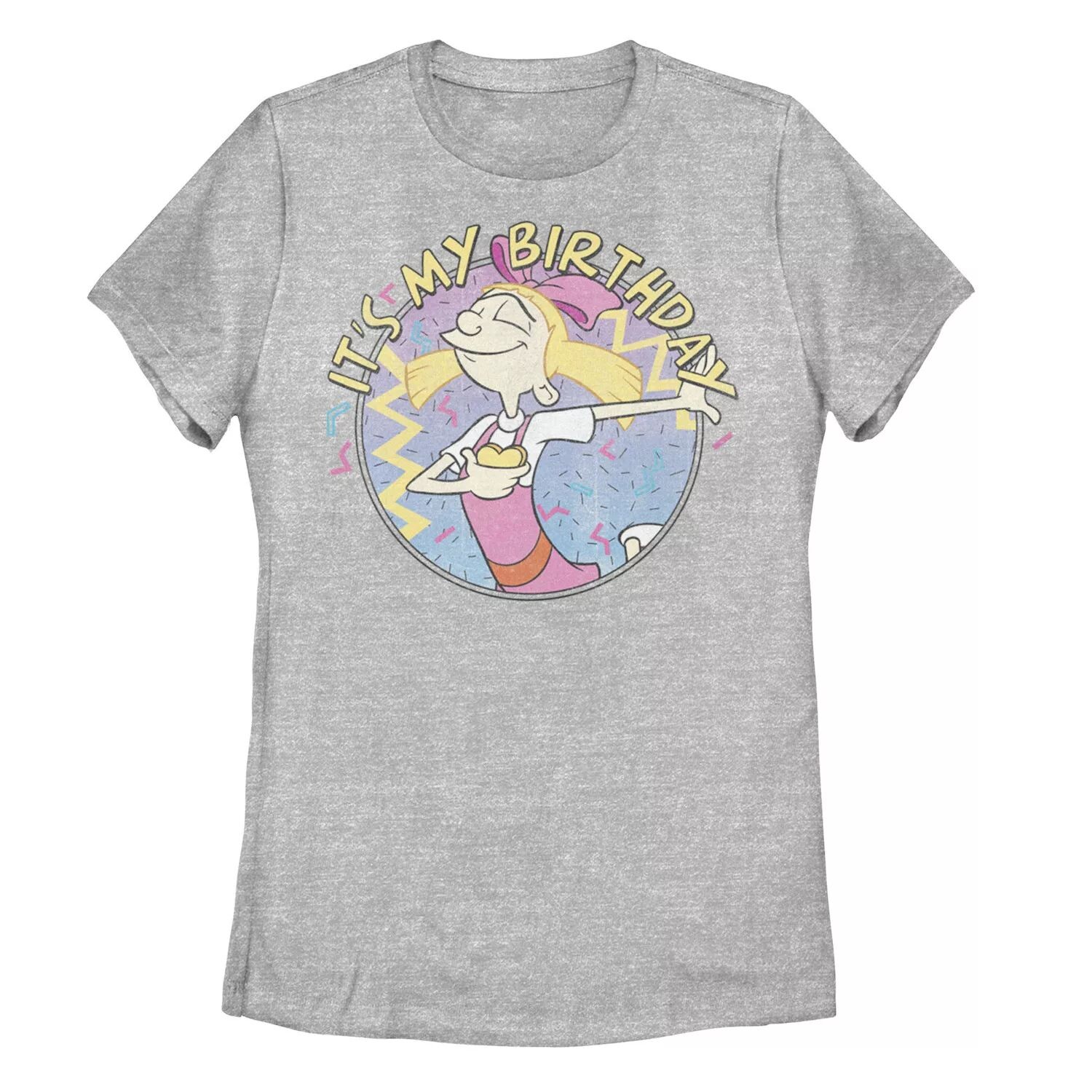 

Детская футболка «Эй, Арнольд, это мой день рождения» с портретом Helga Circle Licensed Character