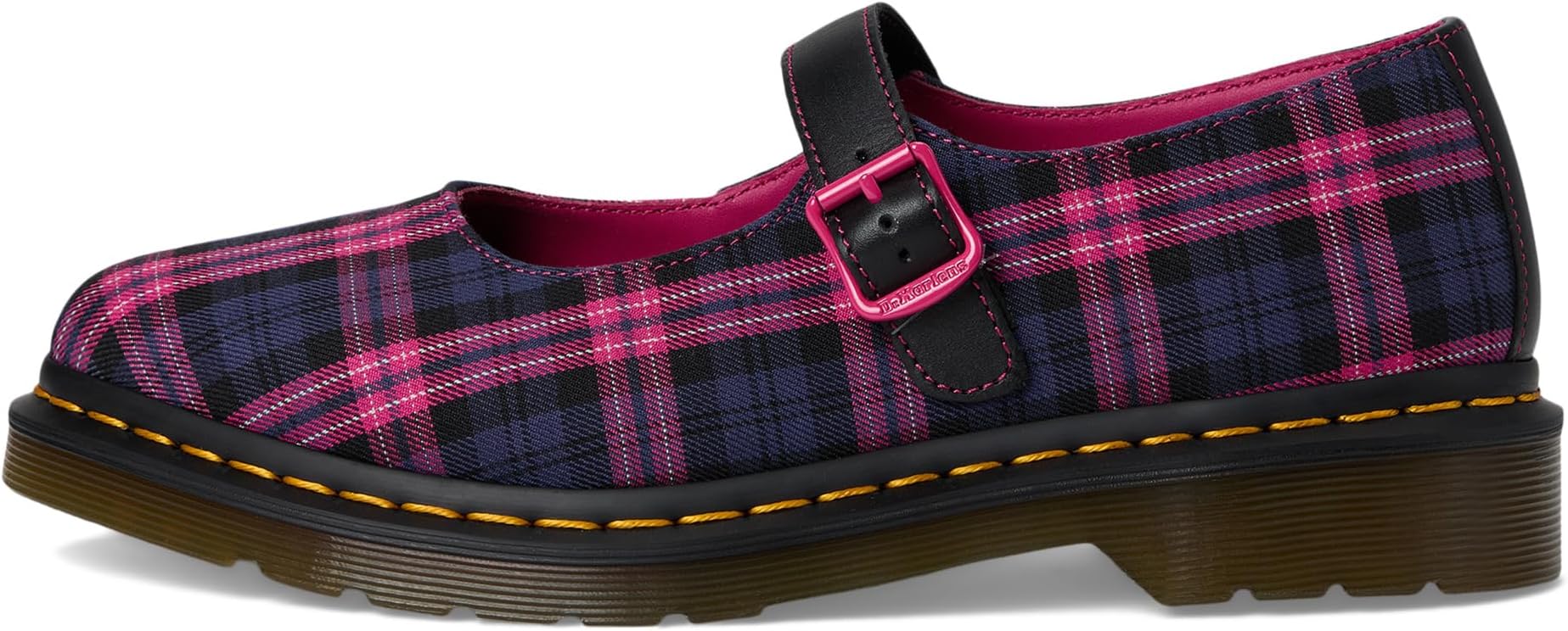 Балетки Dr. Martens Elphie Mary Jane, цвет Black/Pink Multi Tartan — фото 4