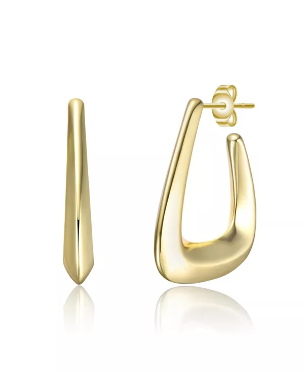 

Серьги-Кольца неправильной формы из белого золота или 14-каратного золота Rachel Glauber, gold