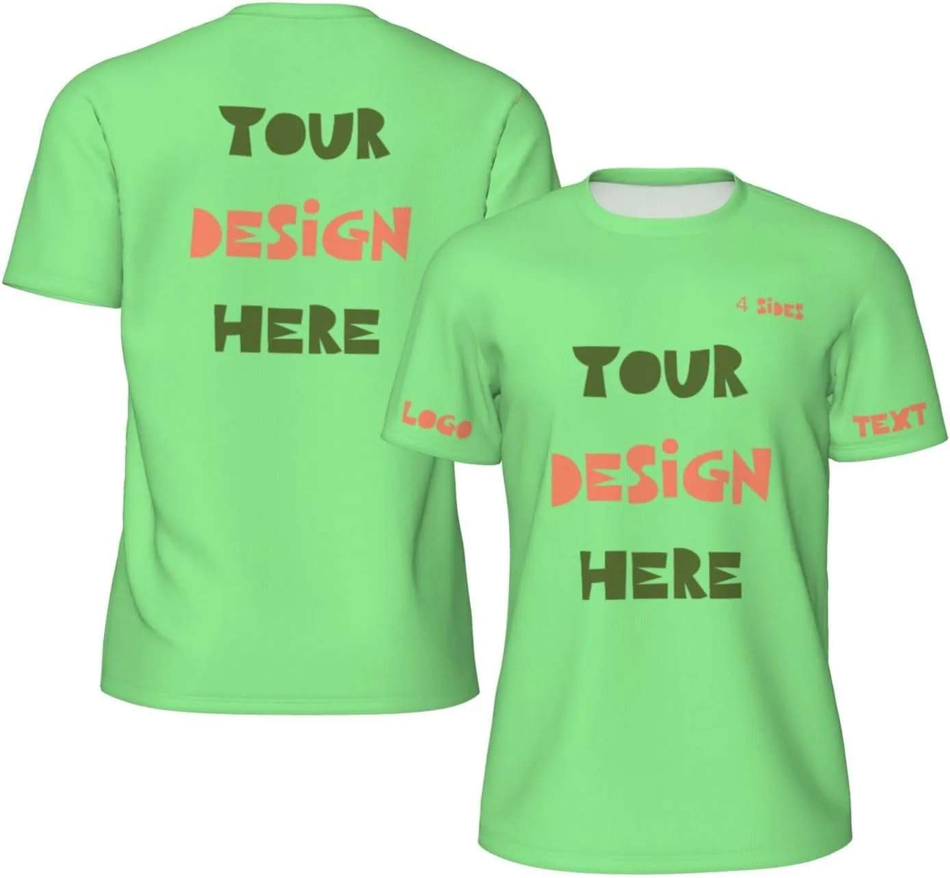 

Футболка Custom с принтом на 4 сторонах