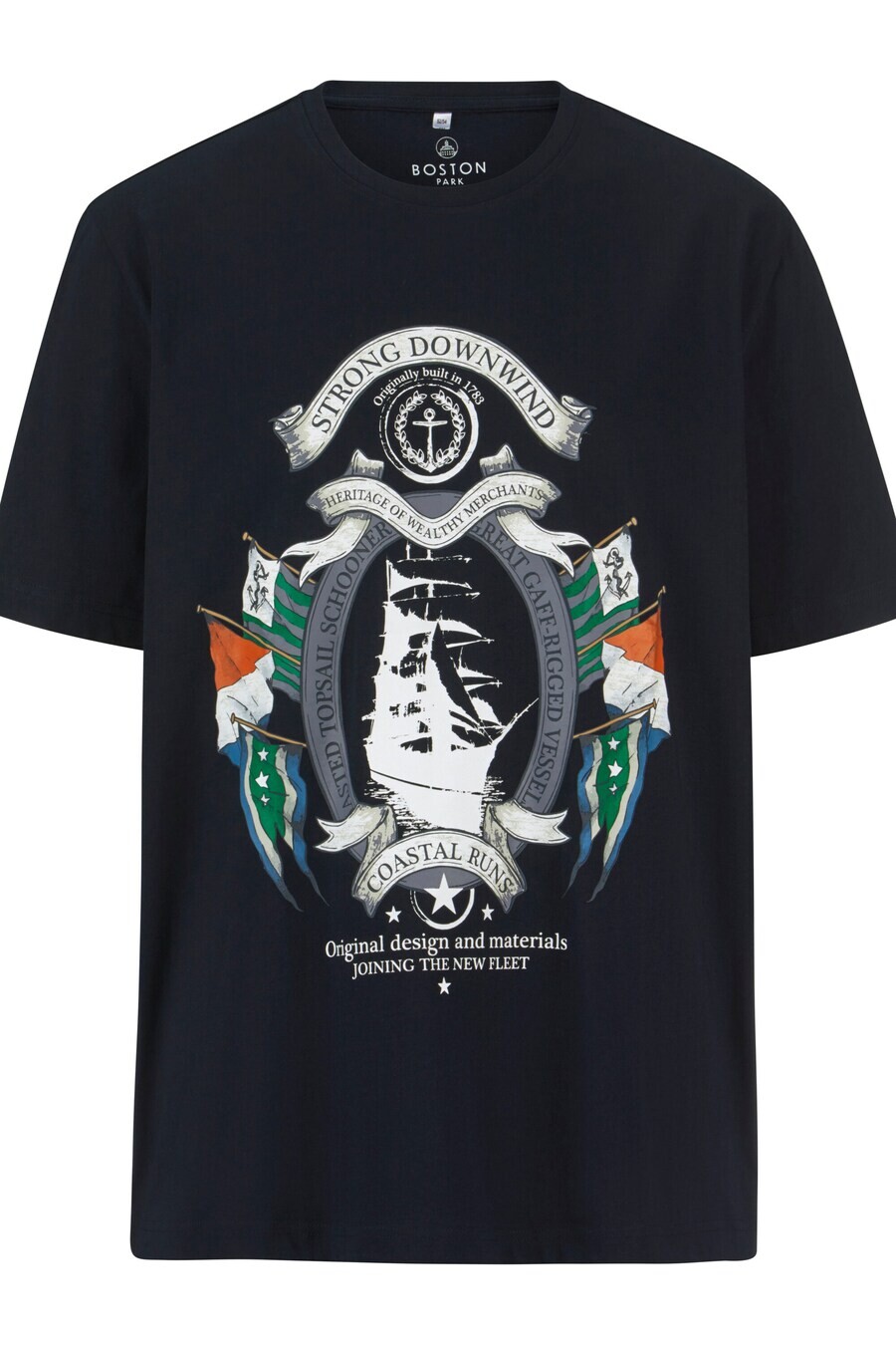 

Классическая футболка Boston Park Shirt, морской синий