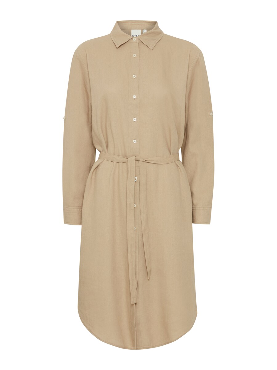 

Платье-рубашка ICHI Lino, Camel