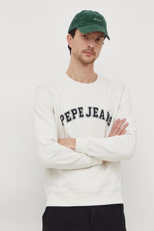 

Хлопковая толстовка Raven Pepe Jeans, бежевый