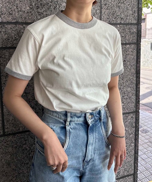 

Футболка с открытым низом и контрастной отделкой, с вышивкой крестом, OE1121 CROSS & STITCH, серый