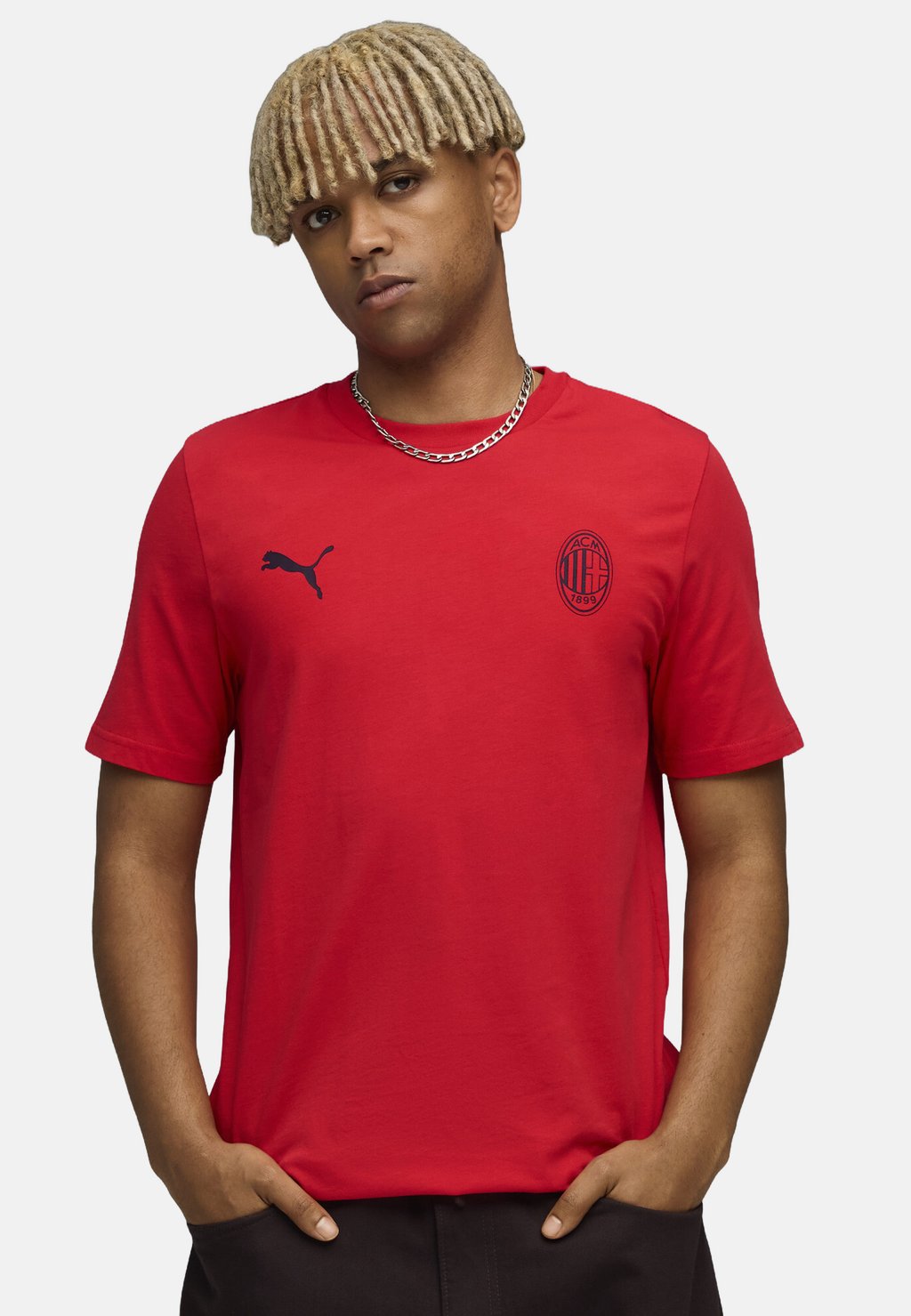 

Футболка с принтом AC MILAN FTBLESSENTIALS Puma, красный