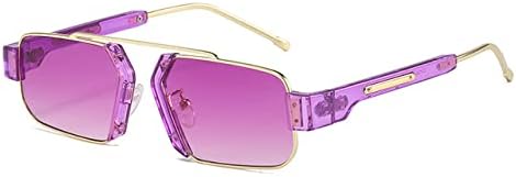 

Ретро-солнцезащитные очки 2027 года для женщин, прозрачные линзы с градиентом «океан», защита от УФ-излучения UV400, для мужчин, фиолетово-розовые солнцезащитные очки MTZJH, Golden Purple