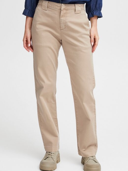 

Брюки из ткани пзросита Pulz Jeans, бежевый