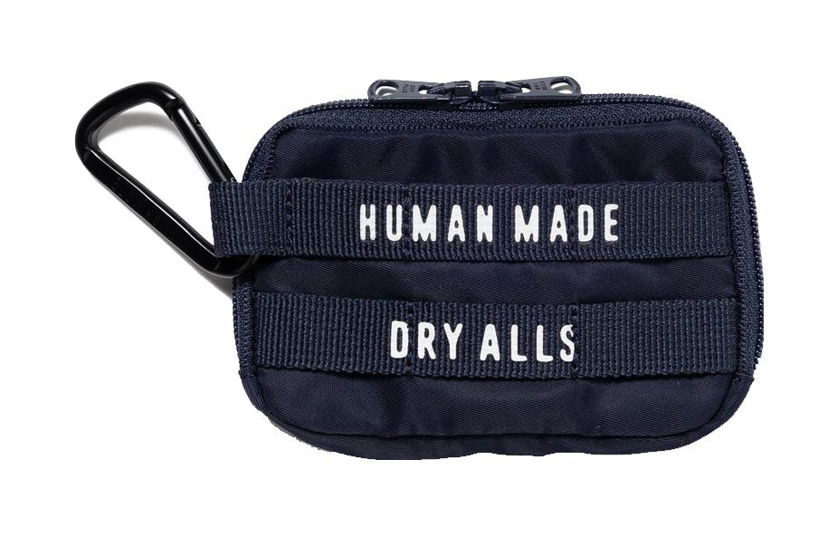 

Нейлоновый кардхолдер с ПВХ, кошелек для монет унисекс морской синий HUMAN MADE