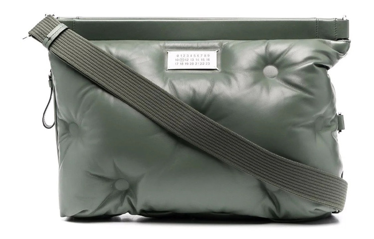 

Кожаный клатч, кроссбоди, сумка через плечо мужская цвета хаки Maison Margiela