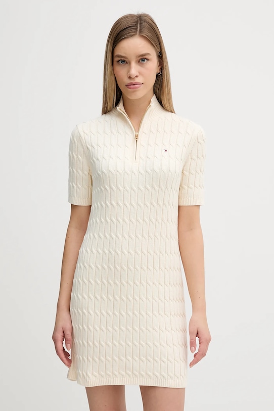 

Хлопковое платье Tommy Hilfiger, бежевый