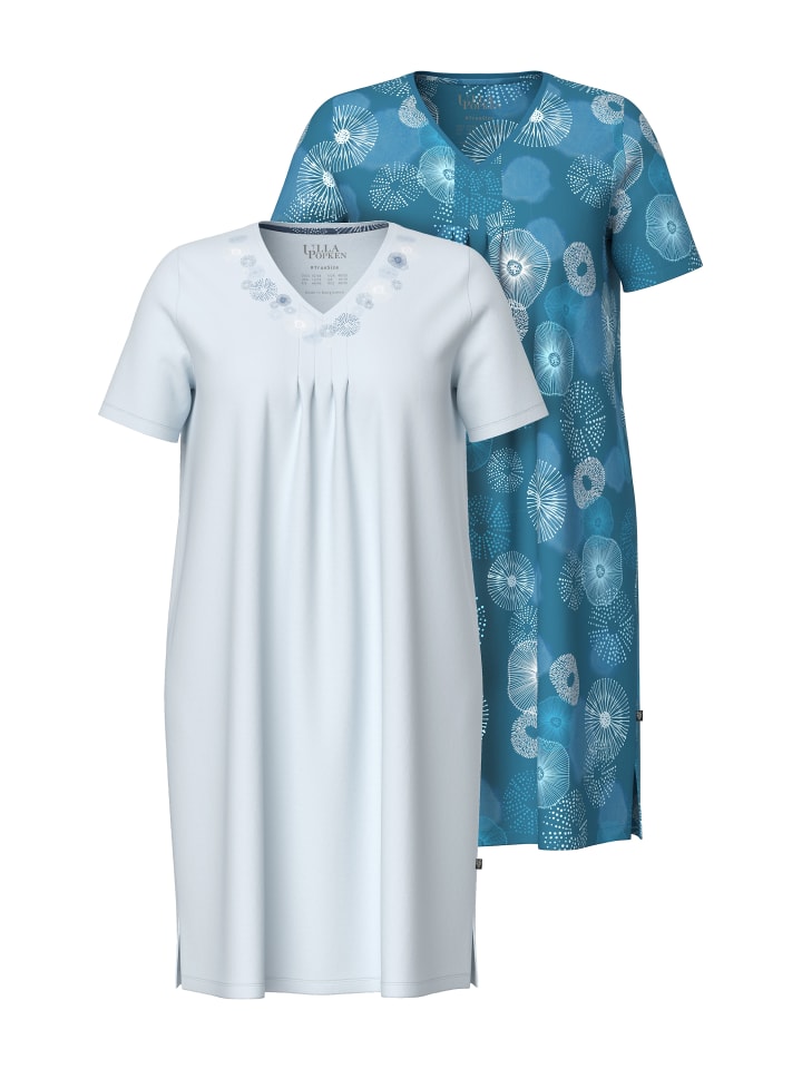 

Ulla Popken Ночная рубашка арктического синего цвета