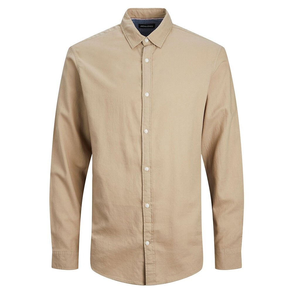 

Рубашка с длинным рукавом Jack & Jones Gingham Twill, бежевый
