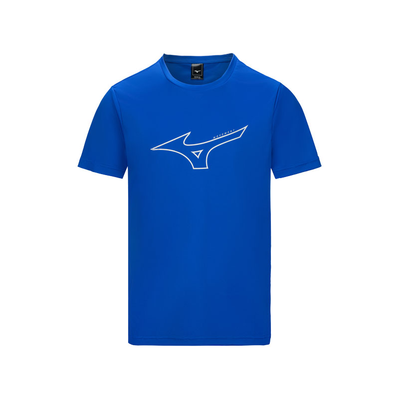 

Футболка унисекс синяя Mizuno