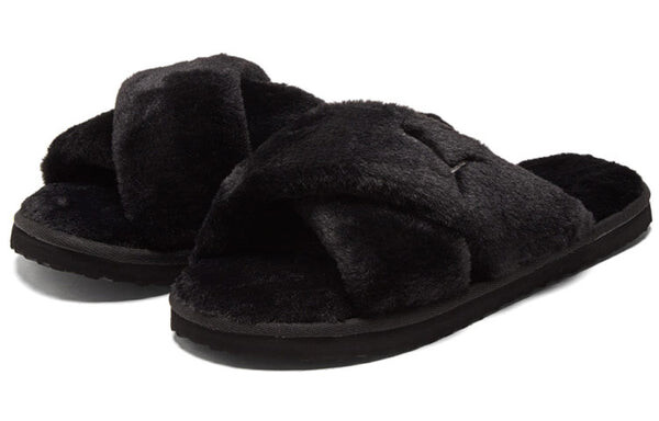 Тапочки fluff x strap slide 'black' Puma, черный — фото 4