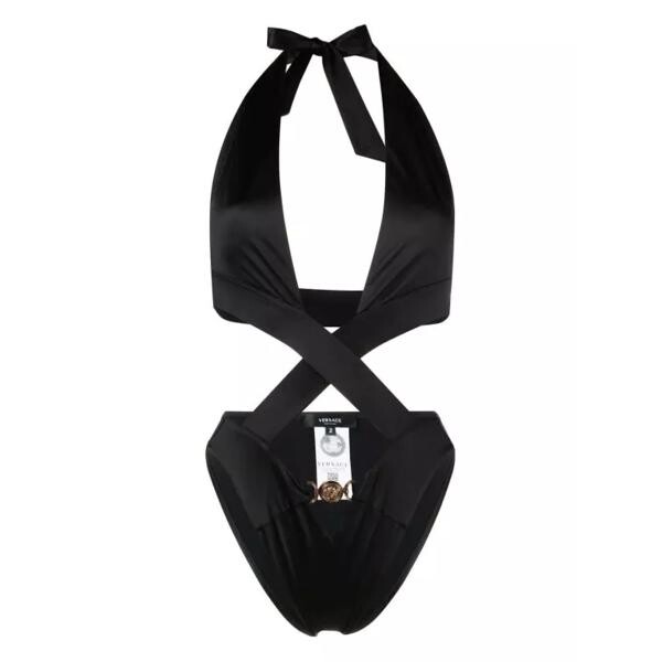 

Купальник medusa tie-fastening one-piece Versace, черный