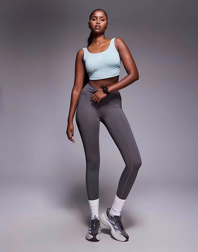 Adidas performance Майка Adidas Training Optime, цвет шалфей — фото 4