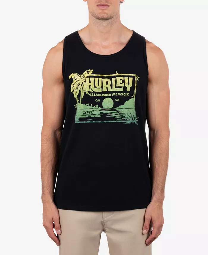 

Мужская майка Island Vibes Slub Hurley, черный