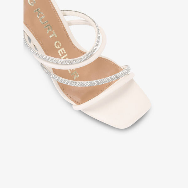 Босоножки из искусственной кожи с декором Sasha Kg Kurt Geiger, белый — фото 4