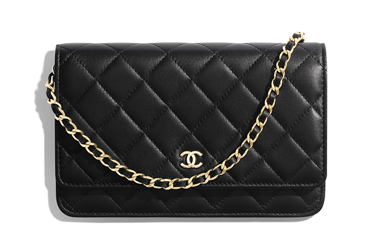 

WOC Кожа Ягненка Плечевая Сумка, Мини Сумка Через Плечо Женская Черная CHANEL