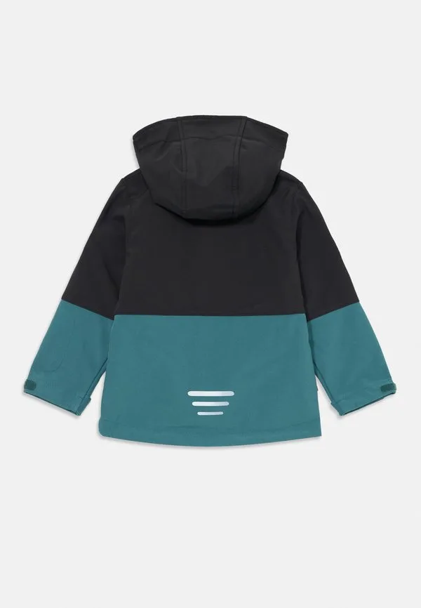Куртка skjorta soft shell Trollkids, Stormy Blue/Black/Flame Orange — фото 2