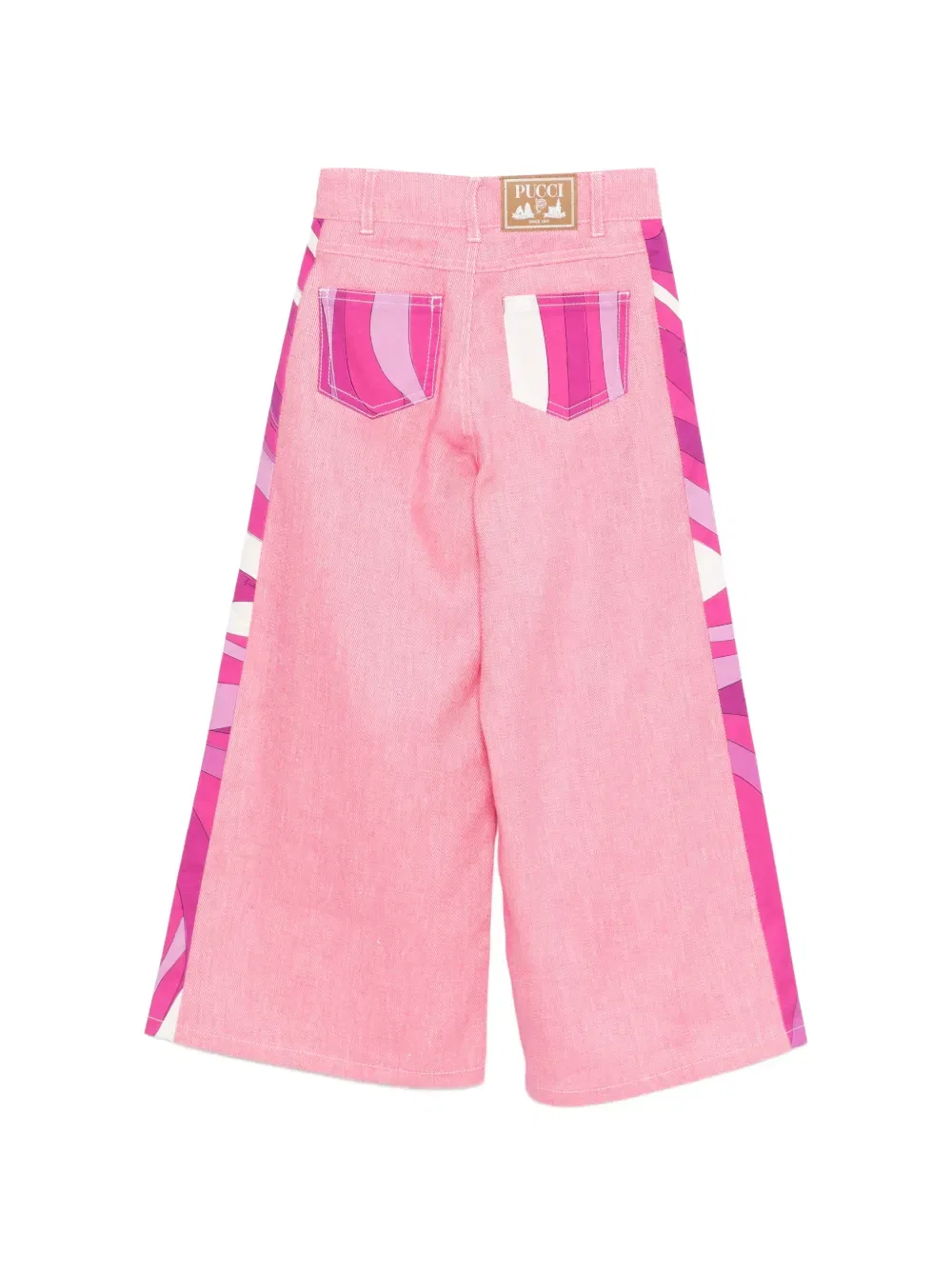 Брюки с принтом на карманах Pucci Junior, розовый — фото 2