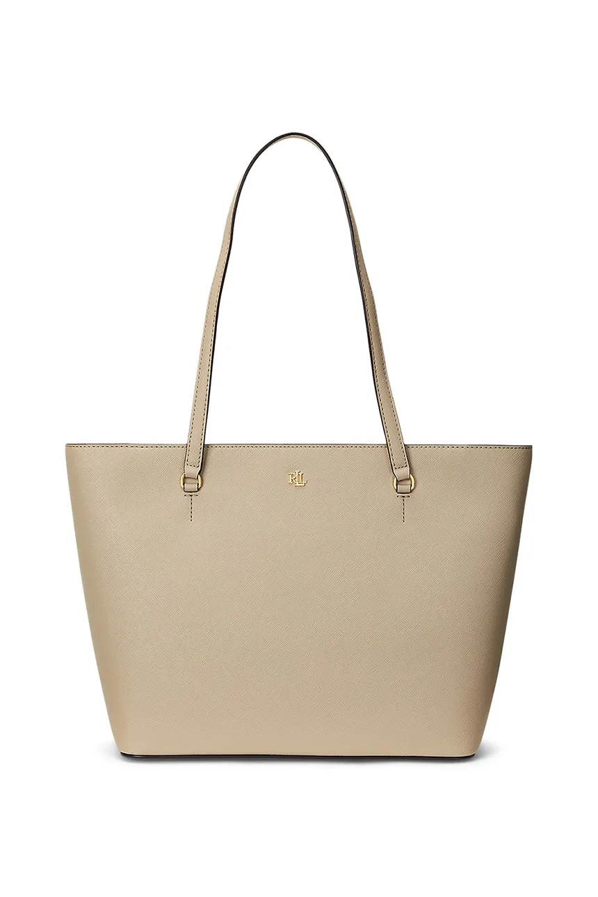 

Кожаная сумочка Lauren Ralph Lauren, бежевый