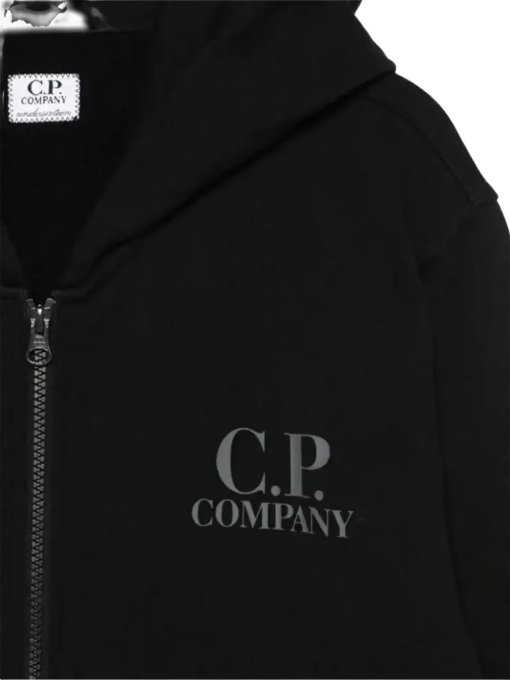 Толстовка на молнии C.P. Company Kids, черный — фото 3