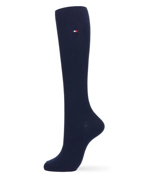 Носки школьные Tommy Hilfiger с логотипом, длина 36 см, белые — фото 2