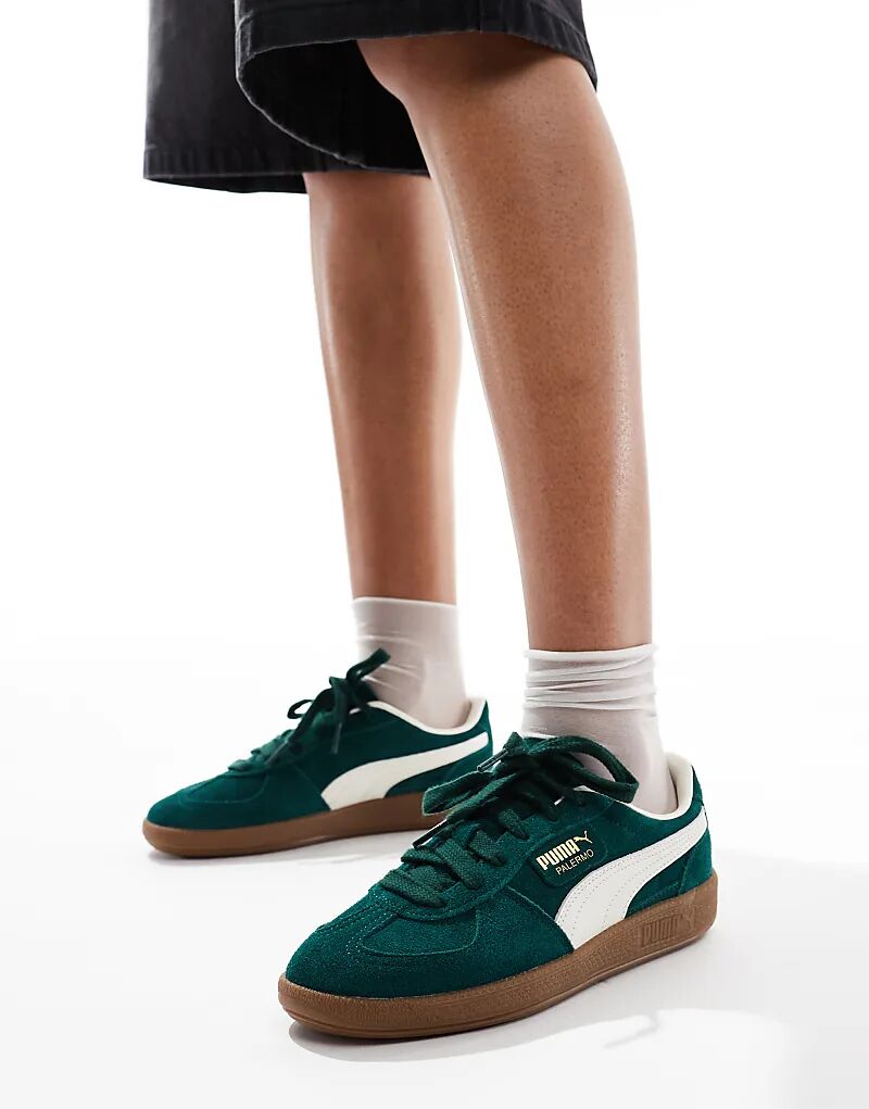 Кроссовки Puma Palermo в цвете «лесной зеленый»