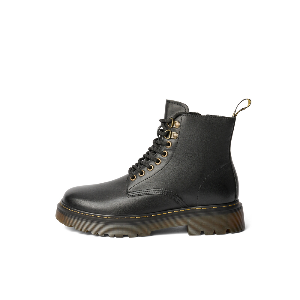 

BELLE Мужские ботинки Martin 4.5 см черные с меховой подкладкой, цвет Black-Fur-Lined