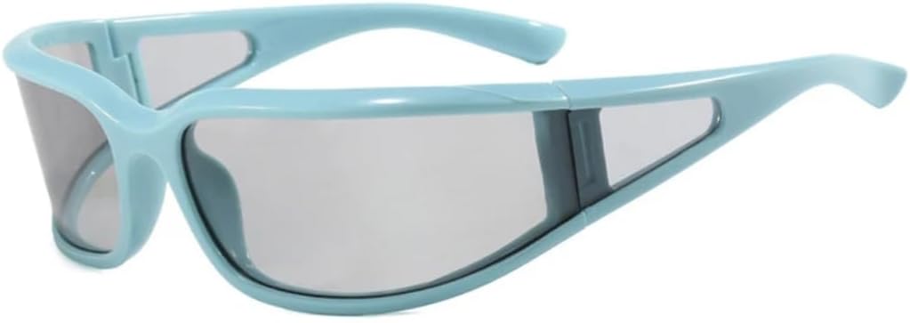 

Спортивные солнцезащитные очки в стиле панк для мужчин и женщин, роскошные солнцезащитные очки, модные винтажные очки с защитой от УФ-излучения UV400 VVTWSSW, Blue Silver