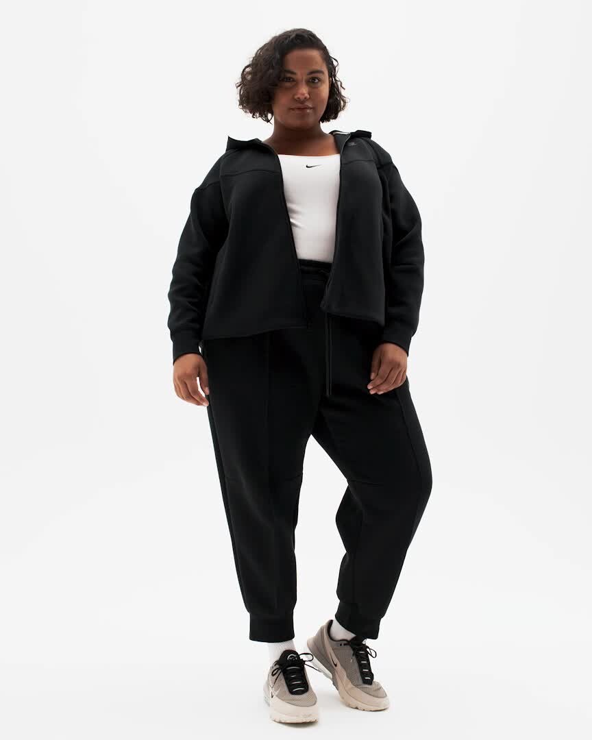 Толстовка Nike Sportswear Tech Fleece Windrunner, черный — фото 2