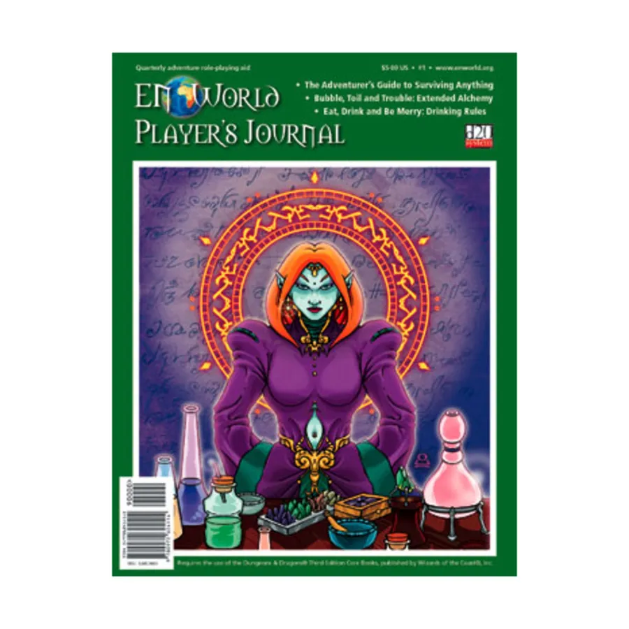 

Журнал #1 "Extended Alchemy, Drinking Rules", EN World Player's Journal (d20)
