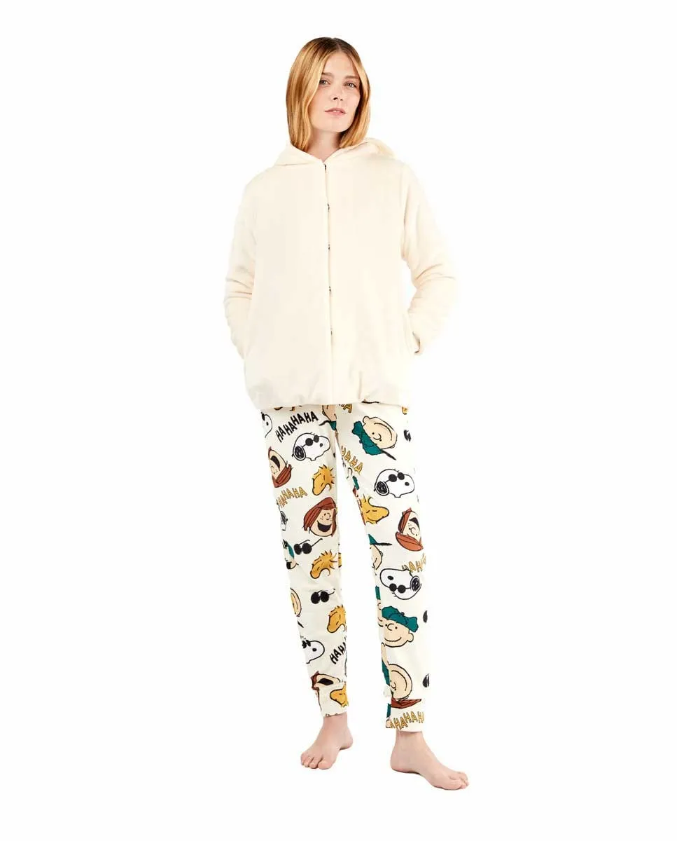 

Женский халат из сверхмягкого плюшевого материала Gisela, белый