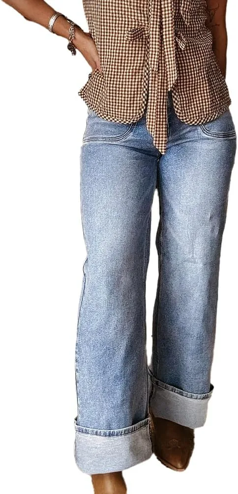 

Женские джинсы Mid Rise Boyfriend с Rolled Hem, потертые, свободные, прямые YADMISU